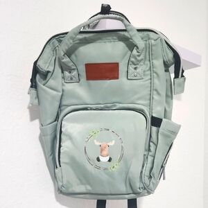 Cutie Caboose New Mint Green Diaper Backpack